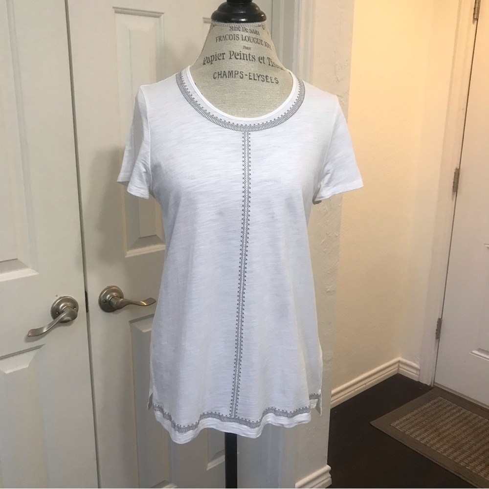 White Embroidered Top